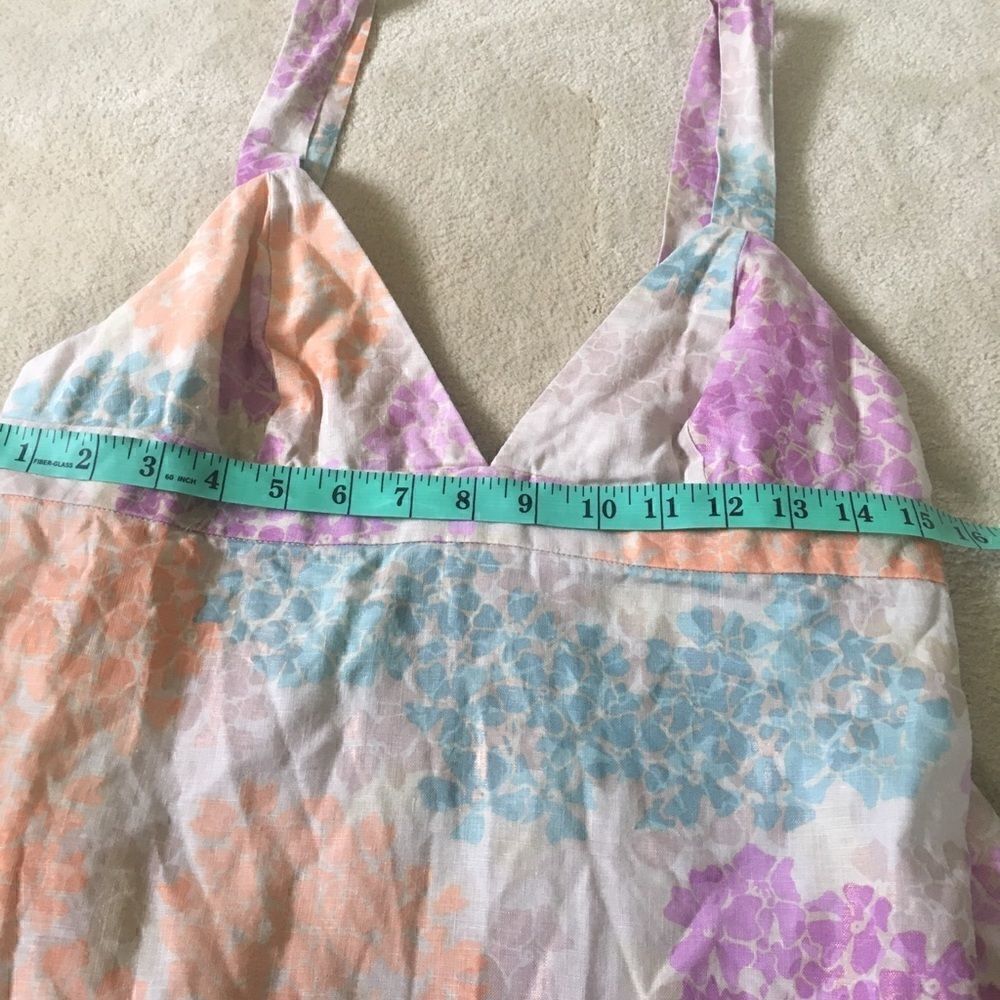 French Connection Linen Floral Open Back Tank - Picture 2 of 8